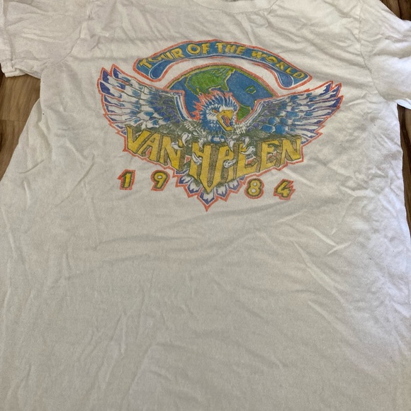 Classic Van Halen Tour of the World 1984 Tee Shirt Vintage s - Picture 1 of 4